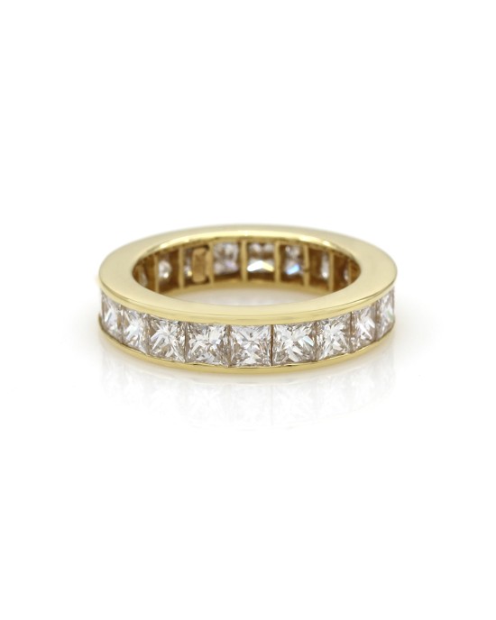 Princess Diamond Eternity Ring in Gold